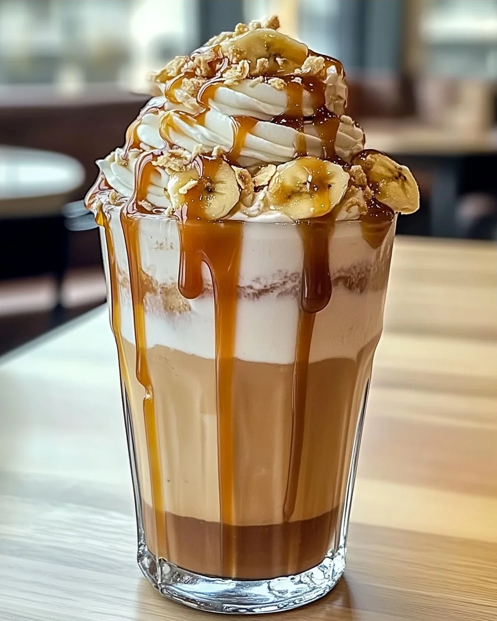Bananen-Karamell-Frappé: Schnell und cremig genießen