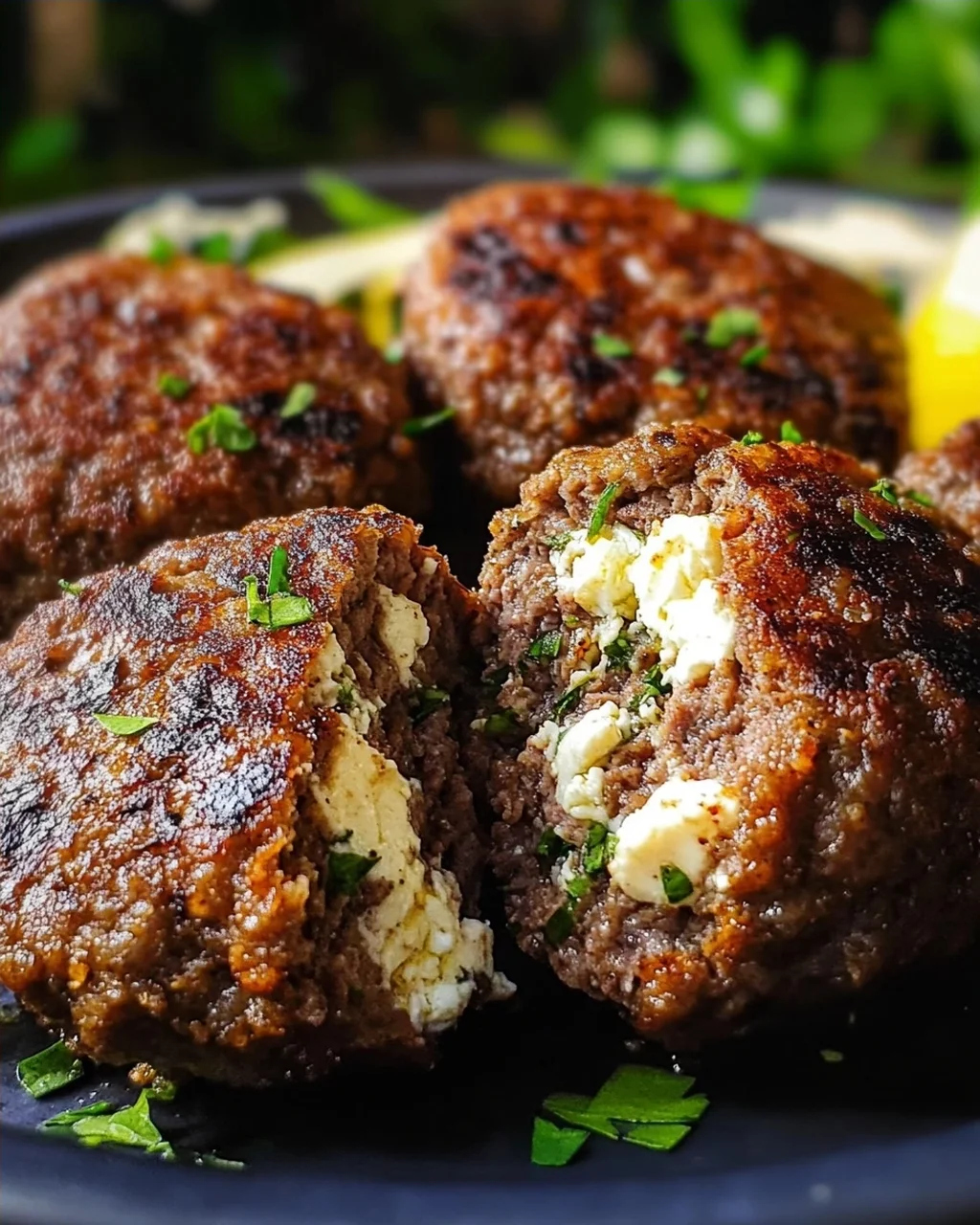 Bifteki - Griechische Frikadellen gefüllt mit Schafskäse