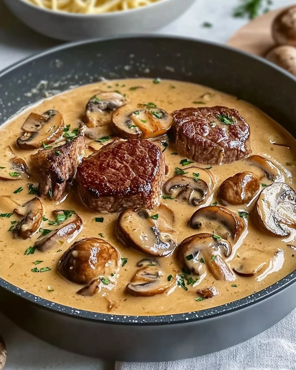 Filettopf mit Champignons - einfach & so cremig