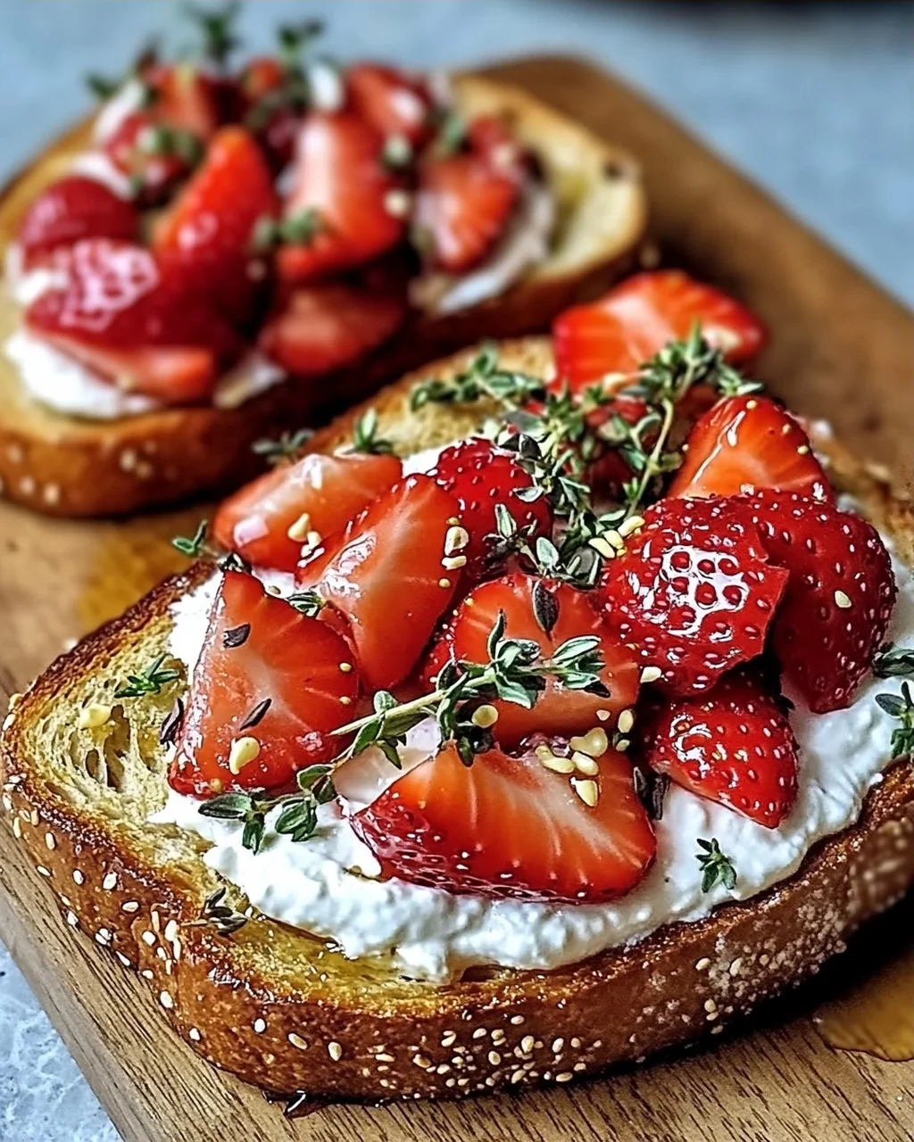 Gerösteter Erdbeer-Quark-Toast für jeden Anlass