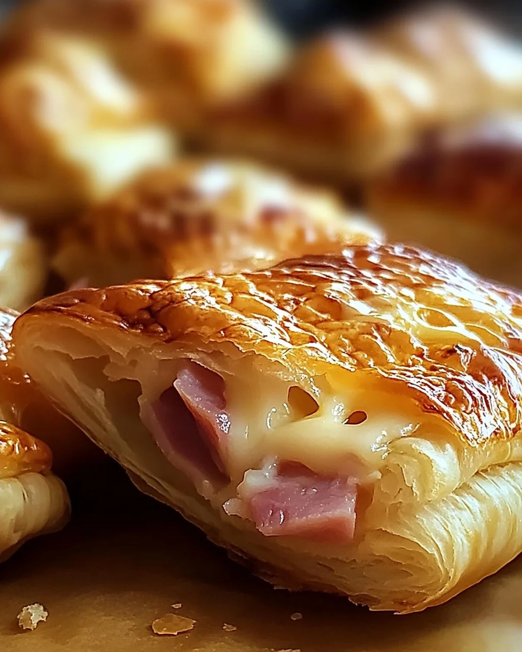 Knusprige Blätterteig-Schinken-Käse