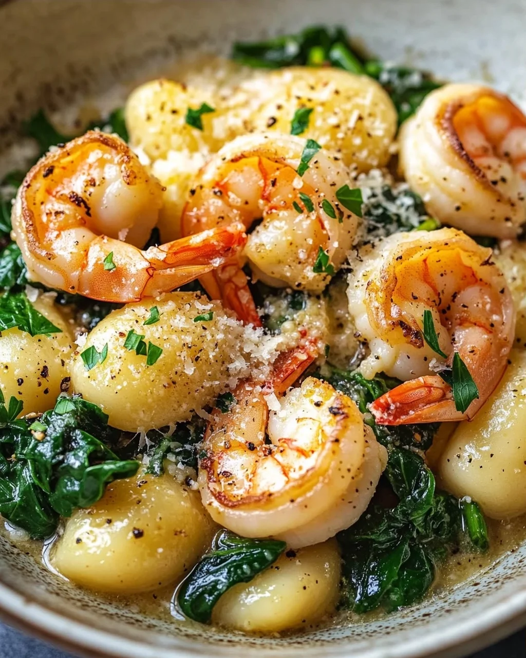 Lemon Garlic Shrimp Gnocchi with Spinach – Delicious Recipe!