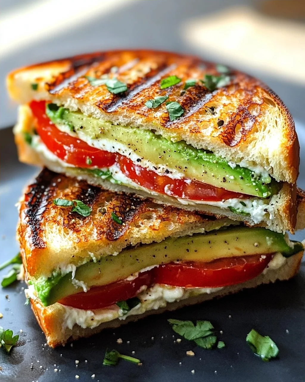 Panini mit Avocado, Tomaten & Frischkäse – Schnell & Lecker