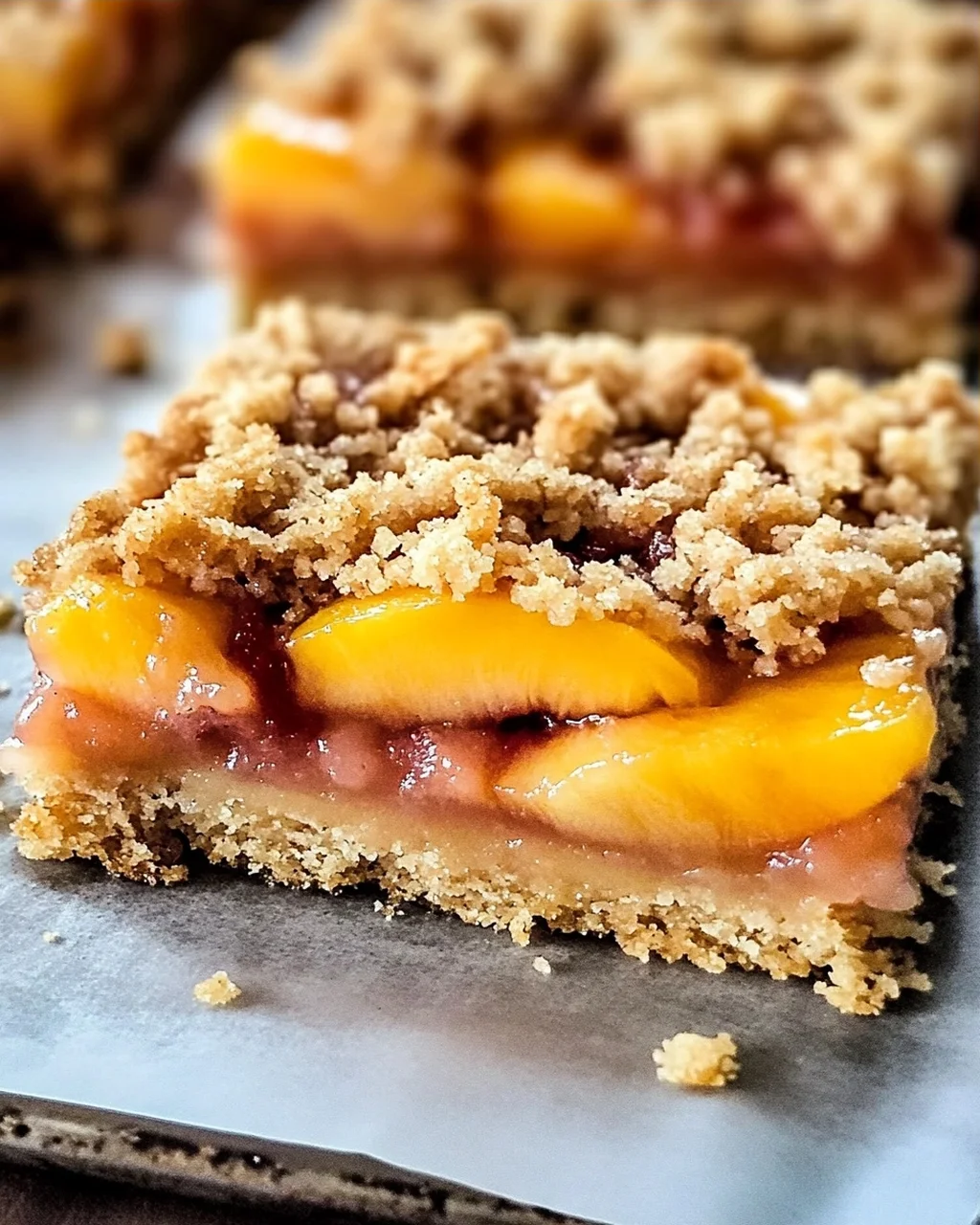 Pfirsich Streusel Riegel leicht gemacht