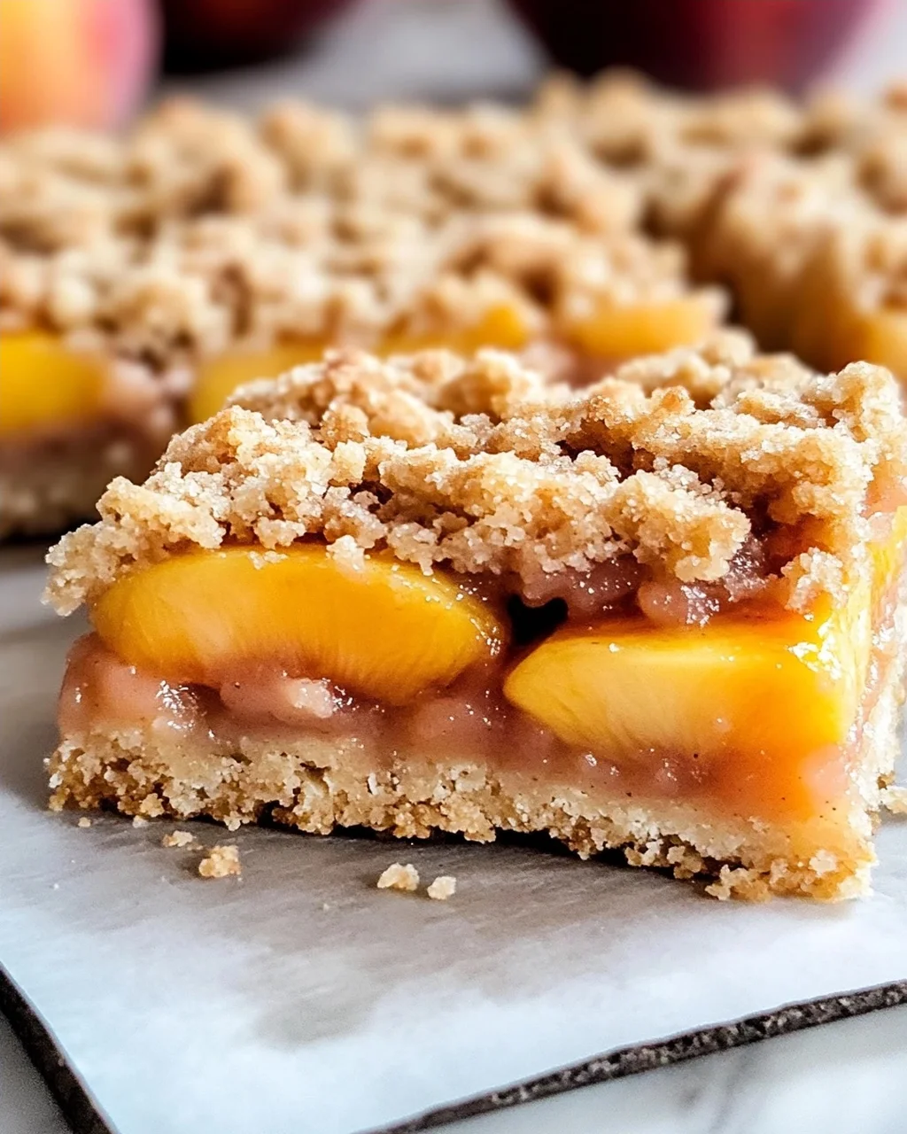 Pfirsich Streusel Riegel leicht gemacht