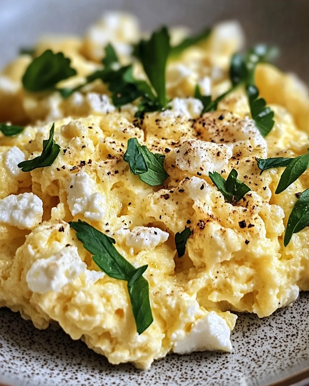 Rührei mit Hüttenkäse