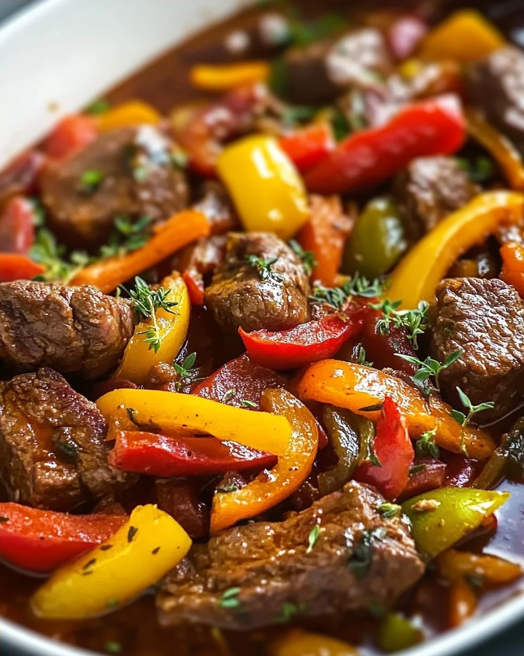 Schaschliktopf Herbst: Rindfleisch, Paprika & Kräuter Genuss