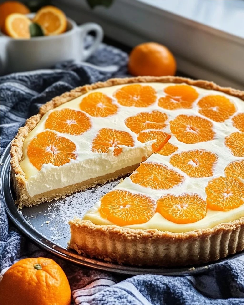 Schmandkuchen mit Mandarinen oder Faule Weiber Kuchen