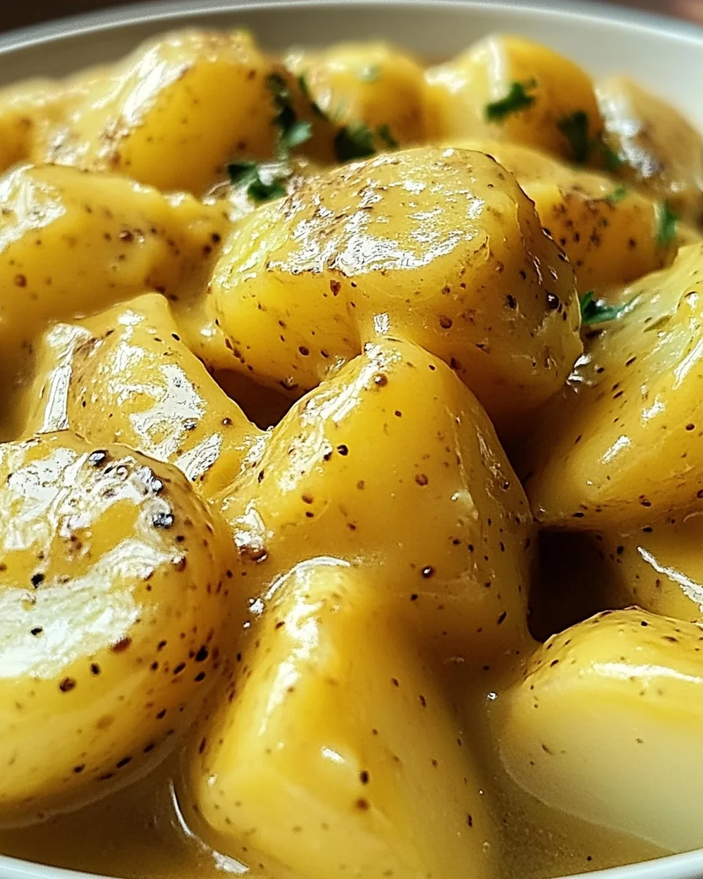 Senfsauce mit Salzkartoffeln