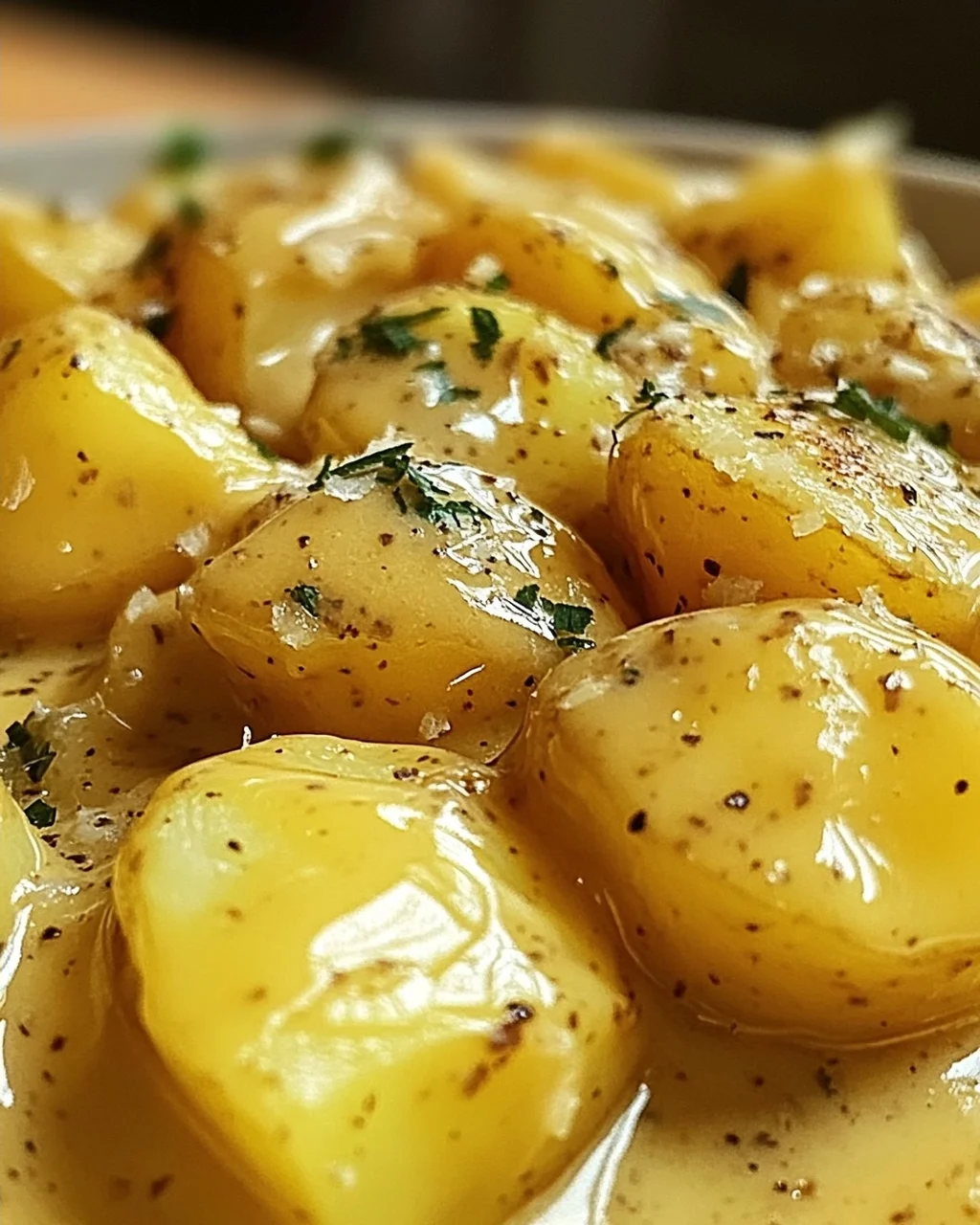 Senfsauce mit Salzkartoffeln