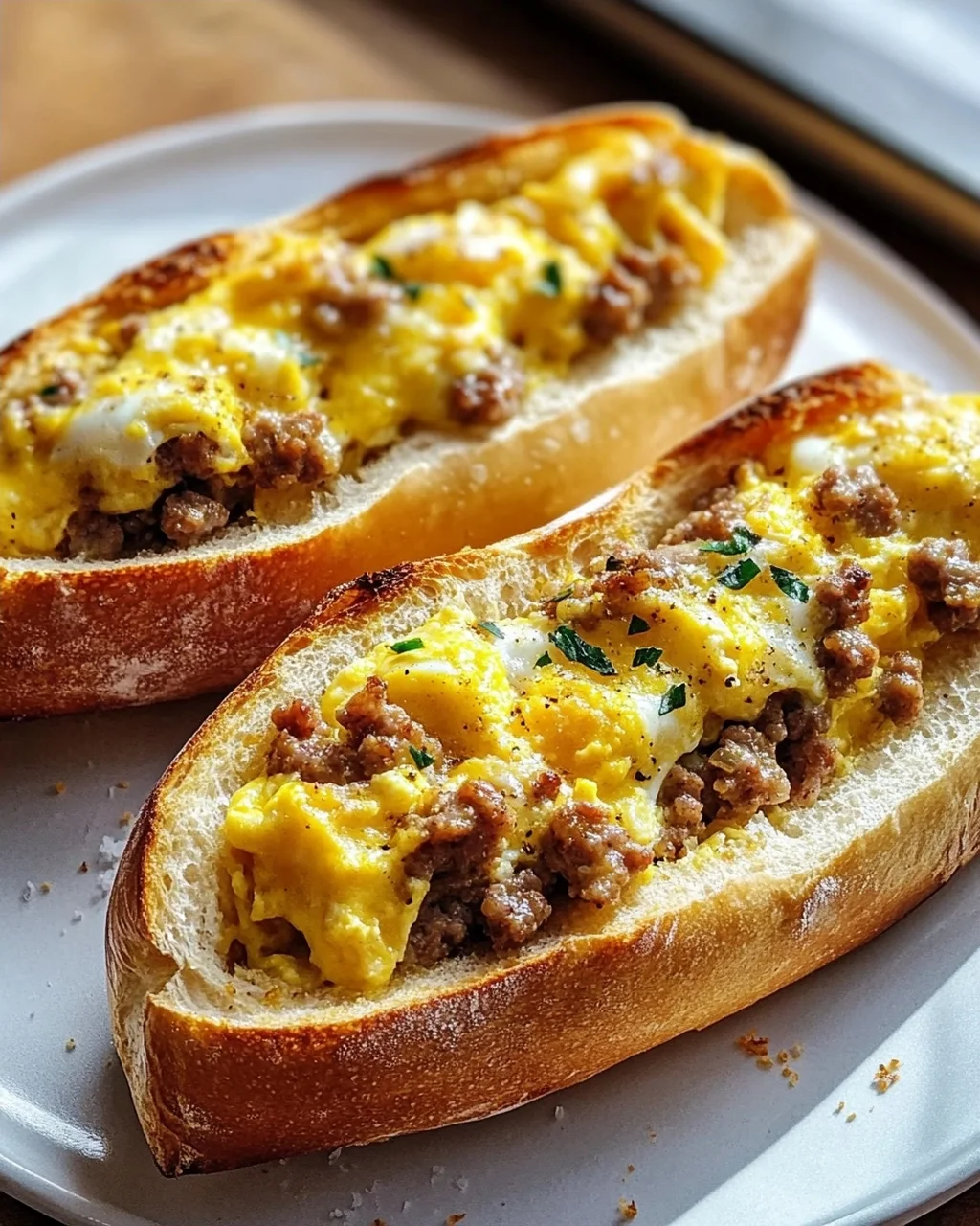 Baguette Boote: Ei, Rindswurst – Dein perfektes Frühstück!
