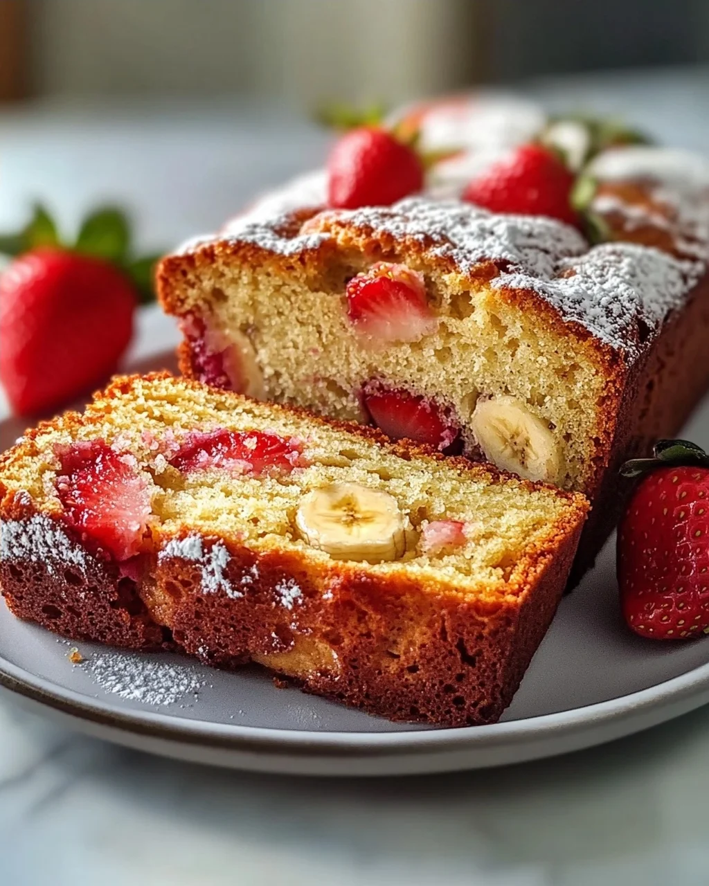 Bananen-Erdbeer-Früchtebrot: Süß, einfach & lecker backen!
