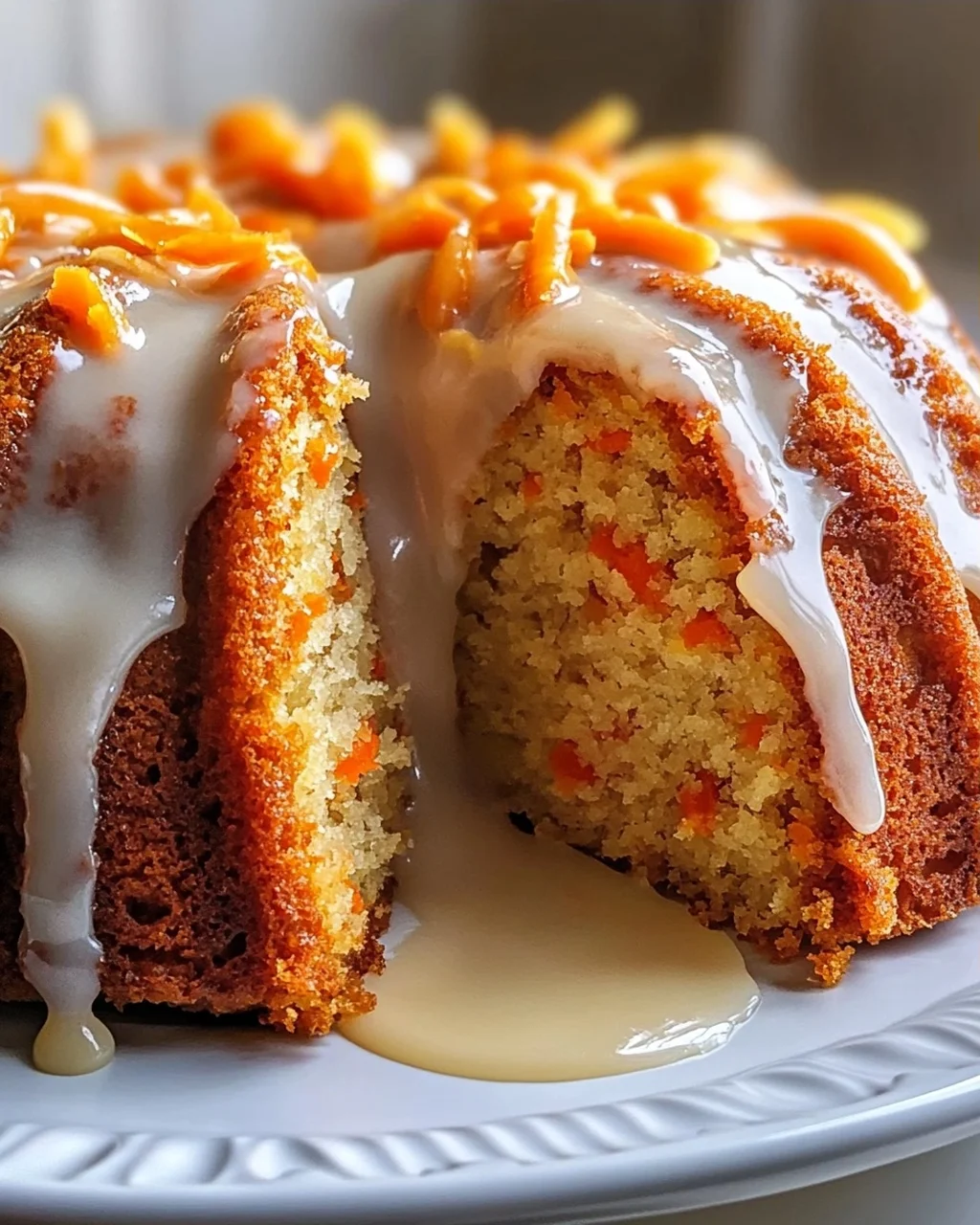 Bester Karottenkuchen Gugelhupf mit spritziger Zitrone