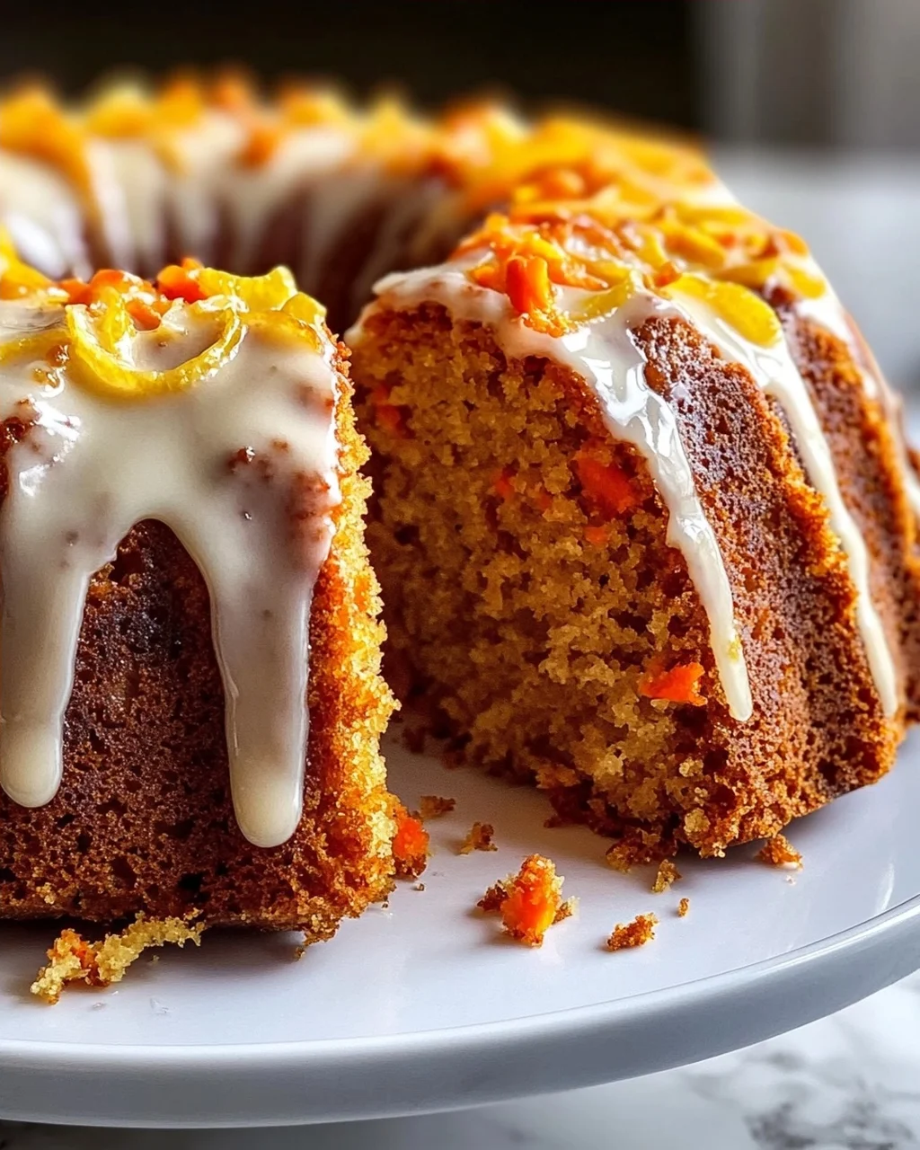 Bester Karottenkuchen Gugelhupf mit spritziger Zitrone