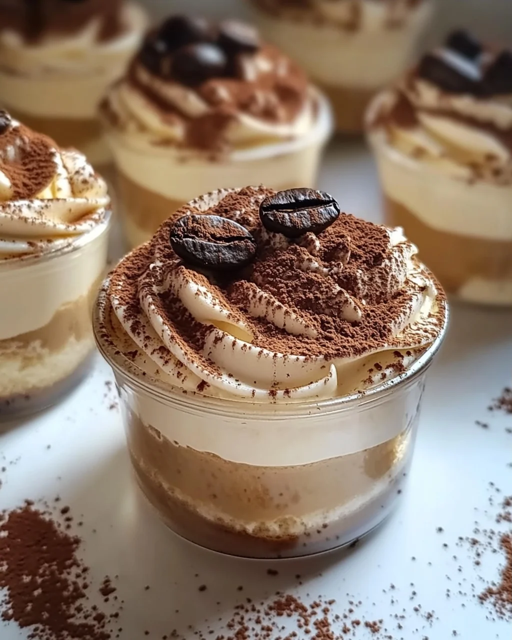 Capuccino-Creme, die wie Tiramisu schmeckt