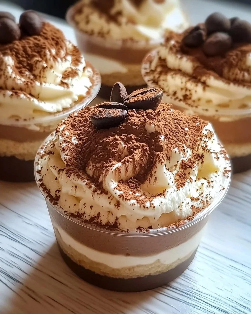 Capuccino-Creme, die wie Tiramisu schmeckt
