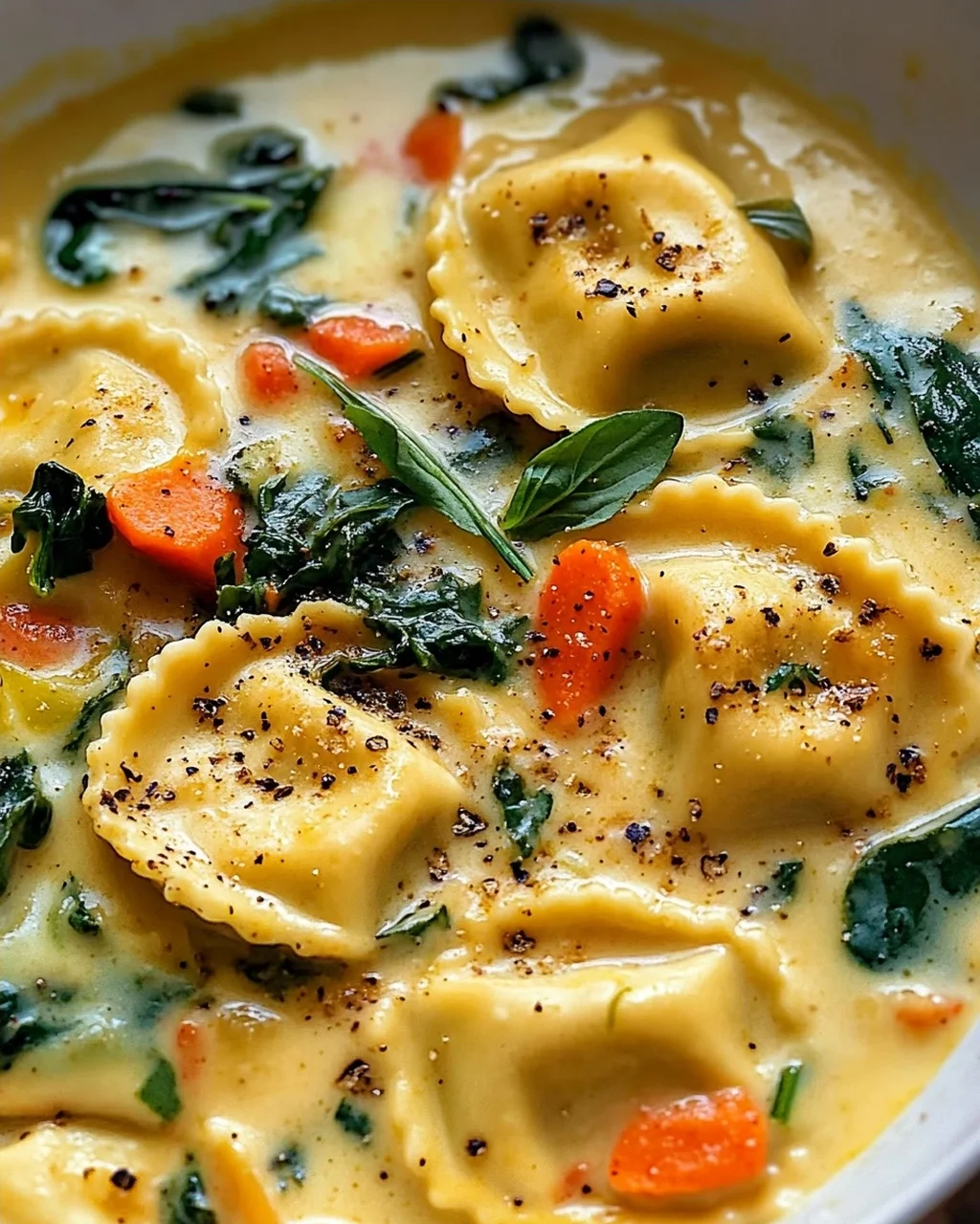 Creamy Tuscan Ravioli Soup: Pure Enjoyment by the Spoonful!
