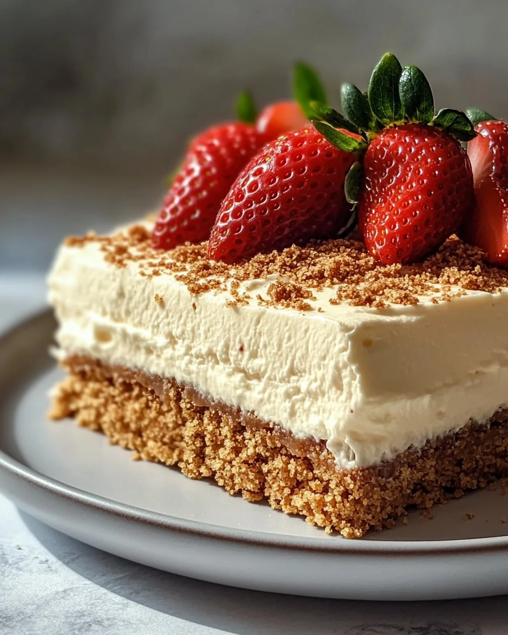 Cremiger No Bake Erdnon-alcoholic Beerkuchen mit Keksboden