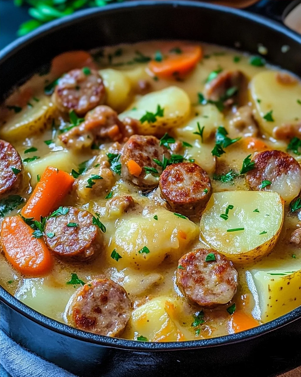 Deftiger Kartoffel-Wurst-Eintopf
