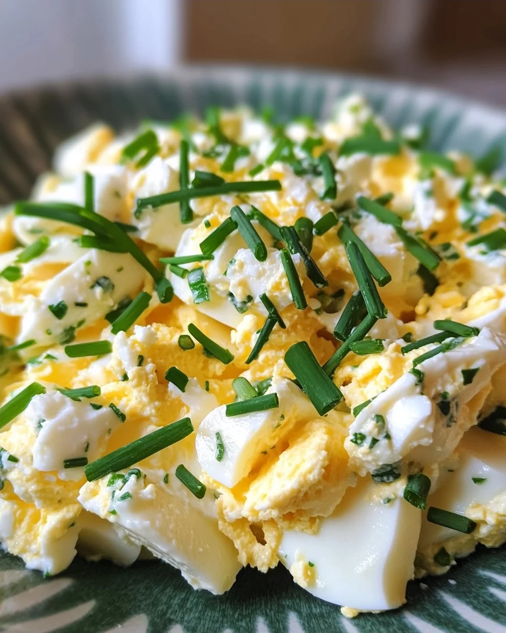 Eiersalat aus körnigem Frischkäse
