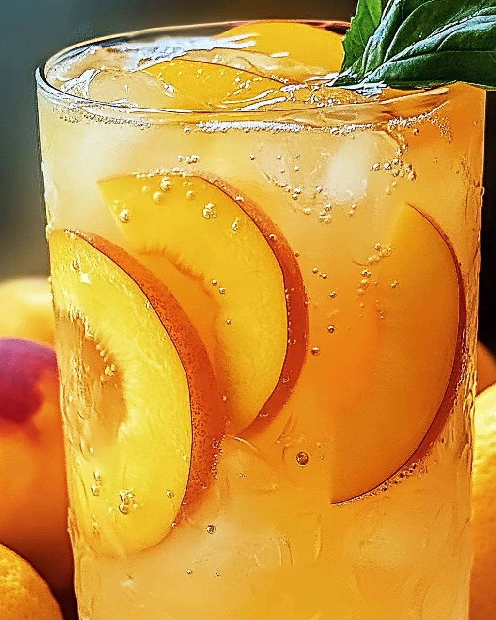 Erfrischende Pfirsichlimonade für heiße Sommertage