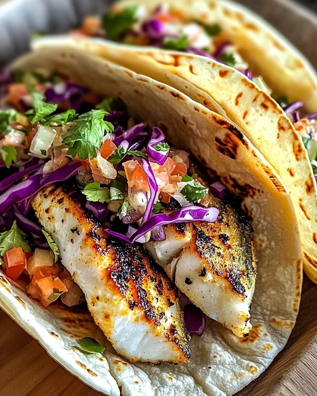 Gegrillte Fisch-Tacos für den perfekten Abendessen-Genuss