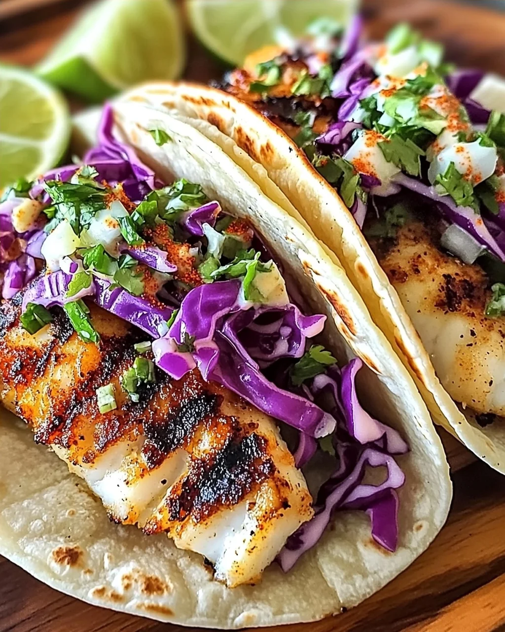 Gegrillte Fisch-Tacos für den perfekten Abendessen-Genuss