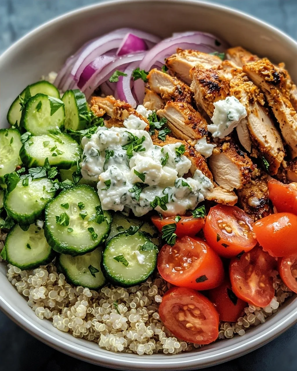 Griechische Chicken Gyro Bowls – Gesund & Lecker Genießen!