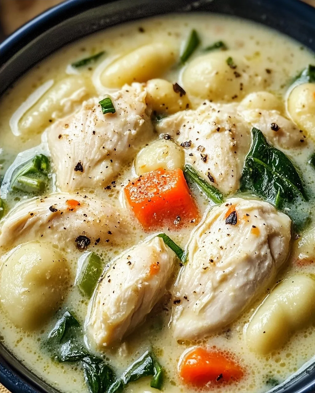 Hähnchen-Gnocchi-Suppe