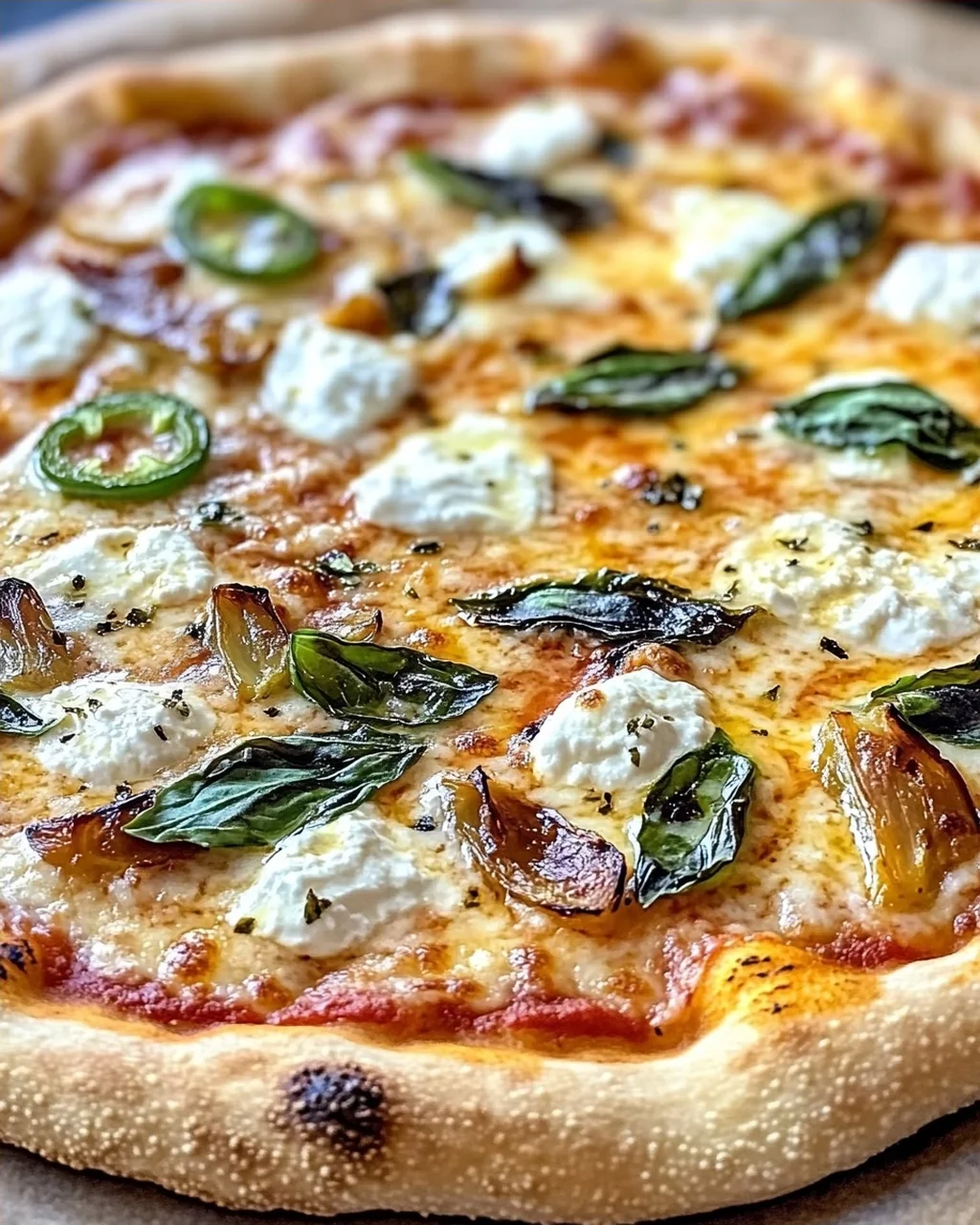 Heiße Honig-Ricotta-Pizza für ein Geschmackserlebnis
