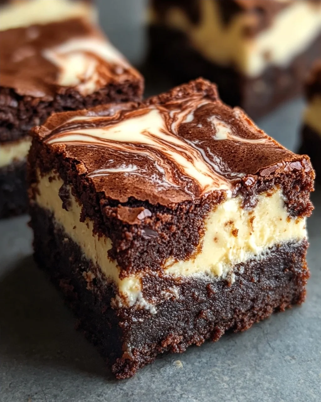 Käsekuchen Brownies mit Frischkäse und Schokolade