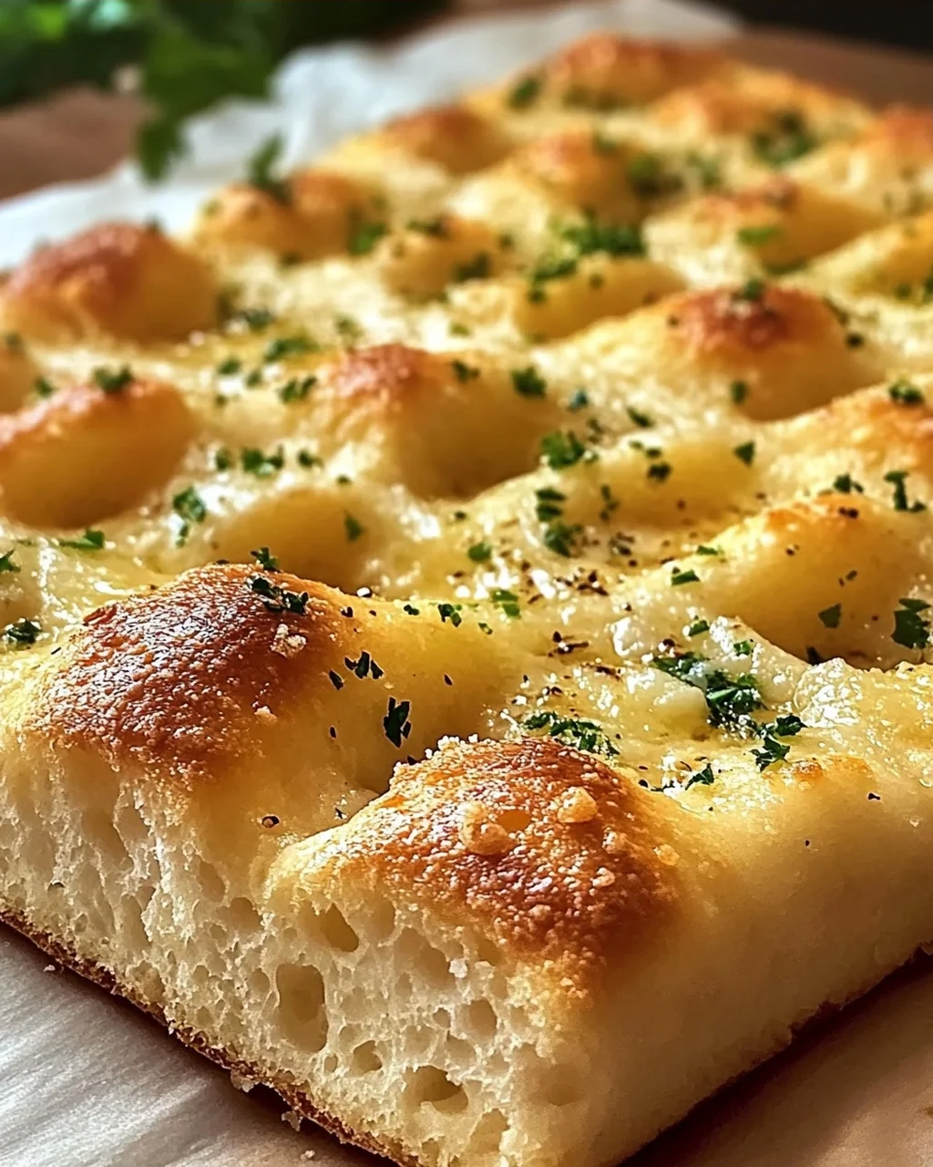 Knoblauchbutter-Focaccia für perfekten Genuss