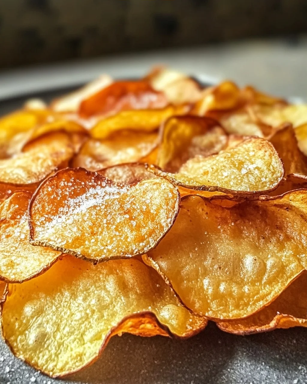 Knusprige Kartoffelchips aus der Heissluftfritteuse Rezept