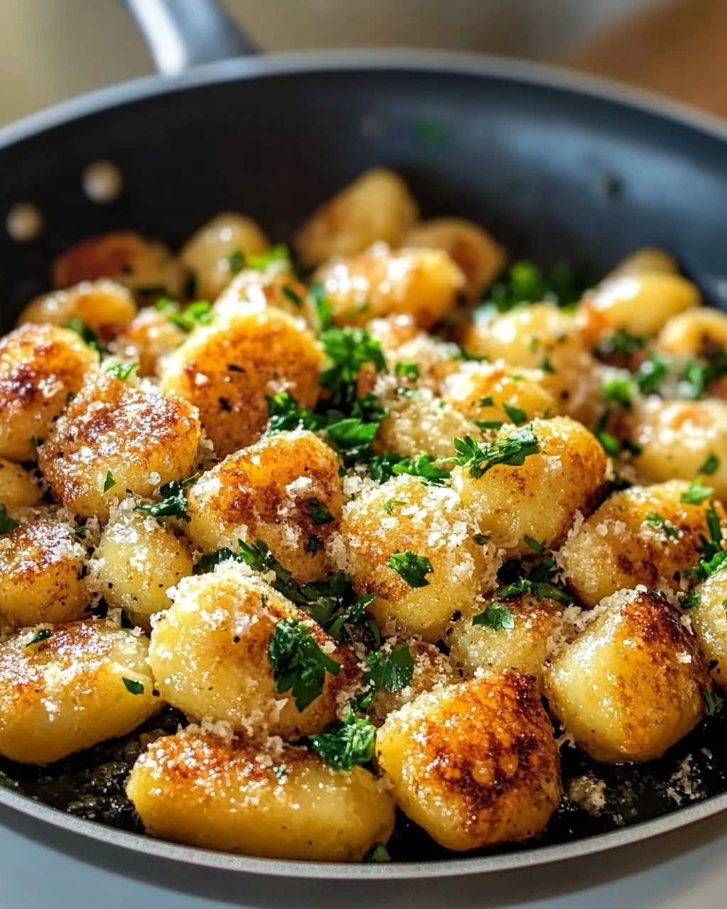 Knusprige Knoblauch-Parmesan Gnocchi Pfanne – Lecker & Schnell
