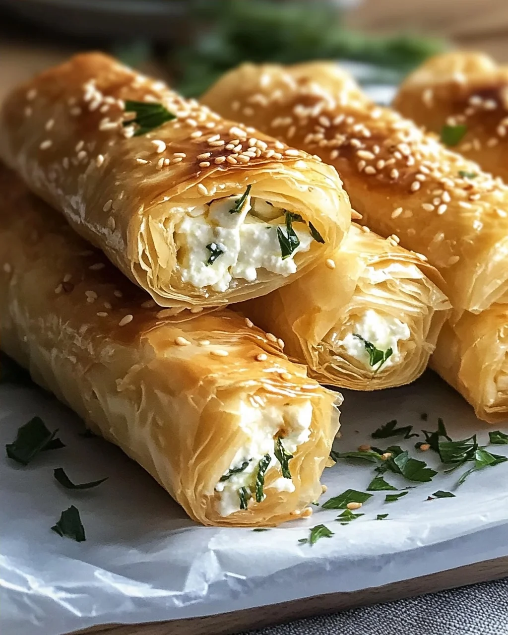 Knusprige Ofen Feta Rollchen - Einfach und Lecker!