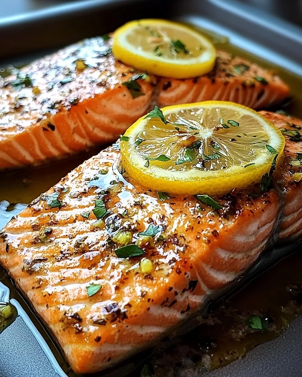 Köstliches und super saftiges Lachsfilet aus dem Ofen