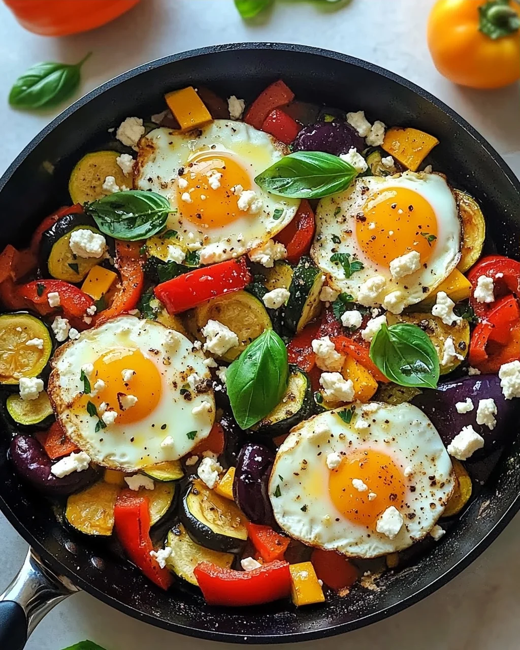 Mediterrane Frühstücks-Pfanne für Energie am Morgen
