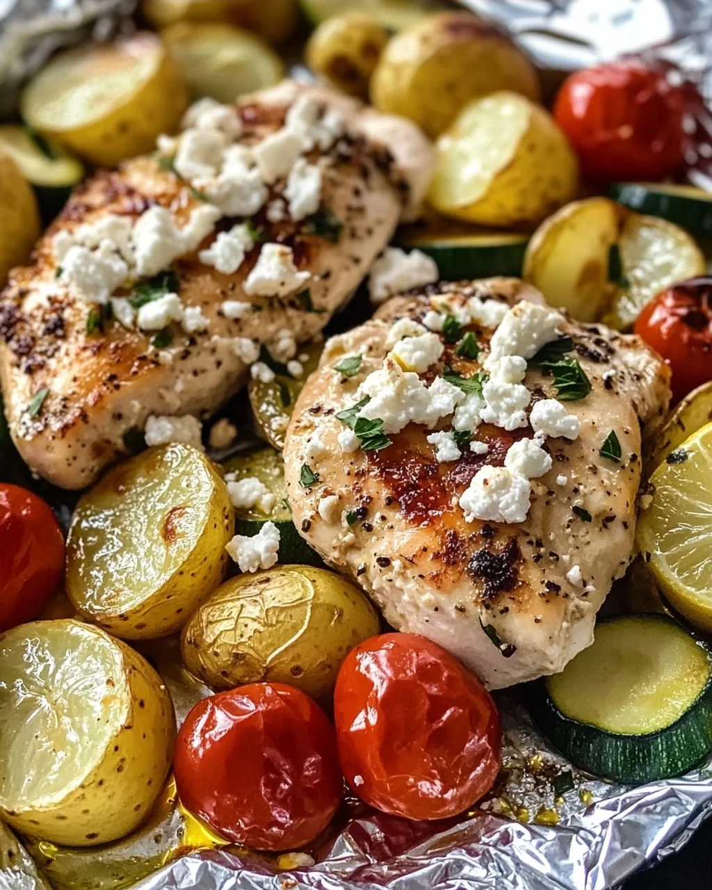 Mediterrane Hähnchenfolie-Pakete für Einfache Abende