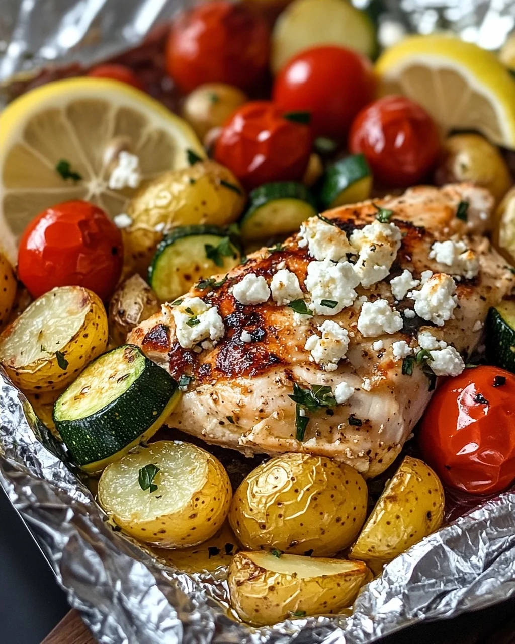 Mediterrane Hähnchenfolie-Pakete für Einfache Abende