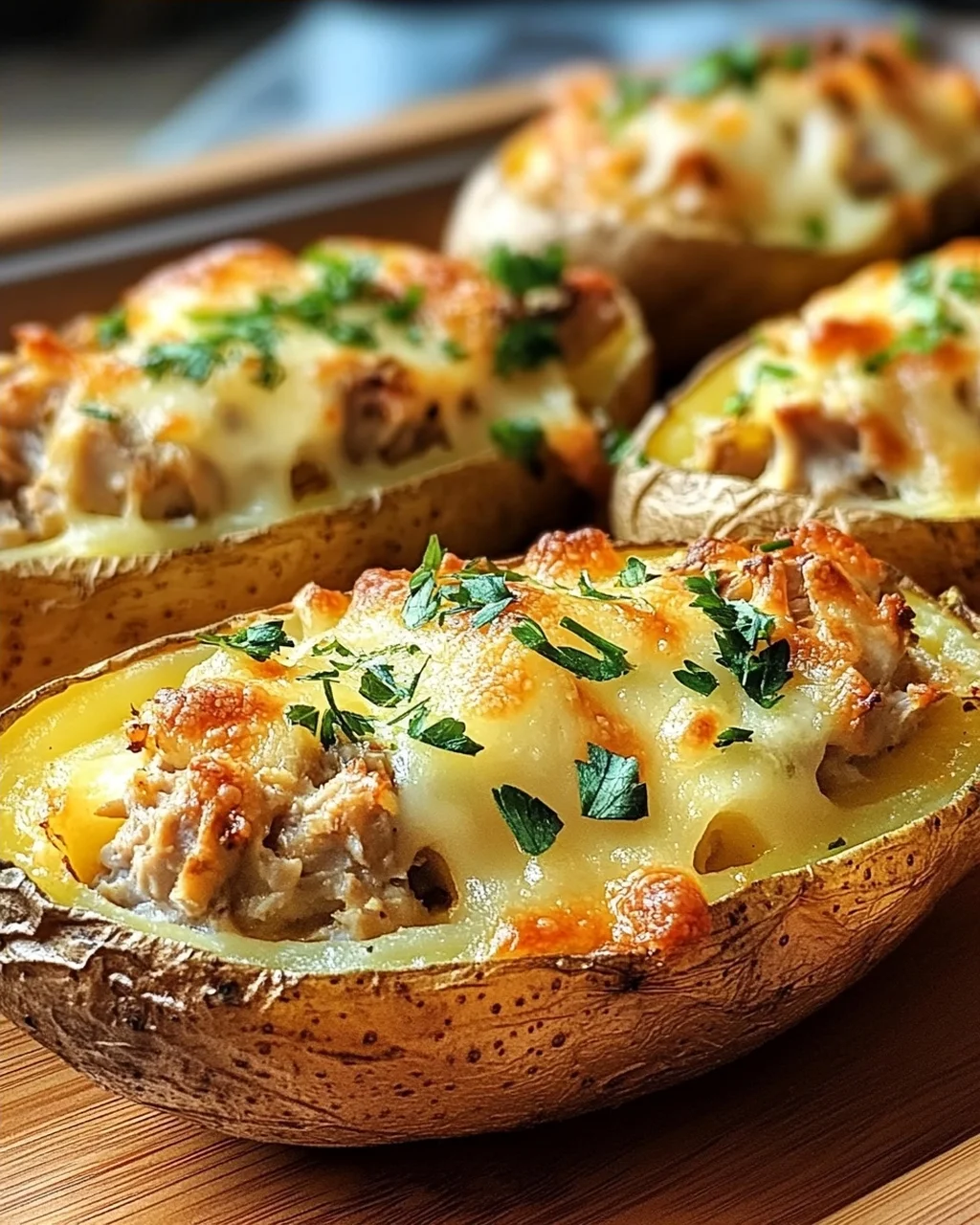 Ofenkartoffeln mit Thunfisch und Käse