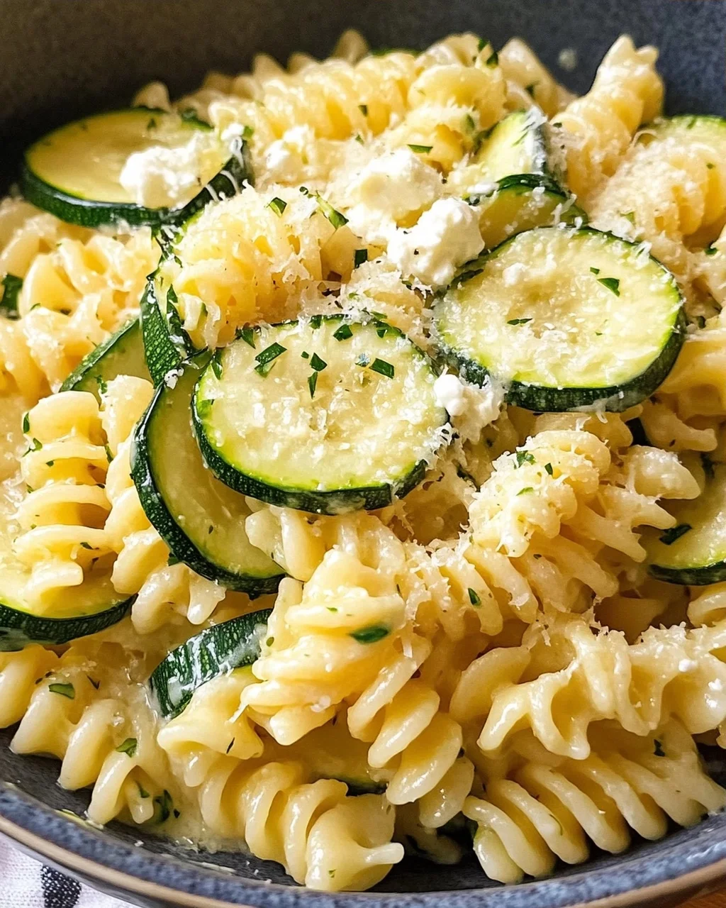 Pasta mit Zucchini in 15 Minuten zubereiten