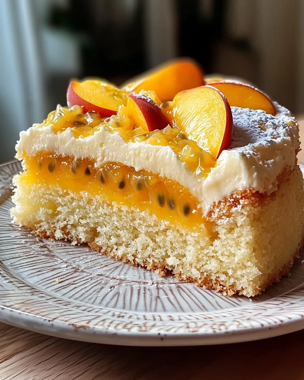 Pfirsich-Maracuja-Torte