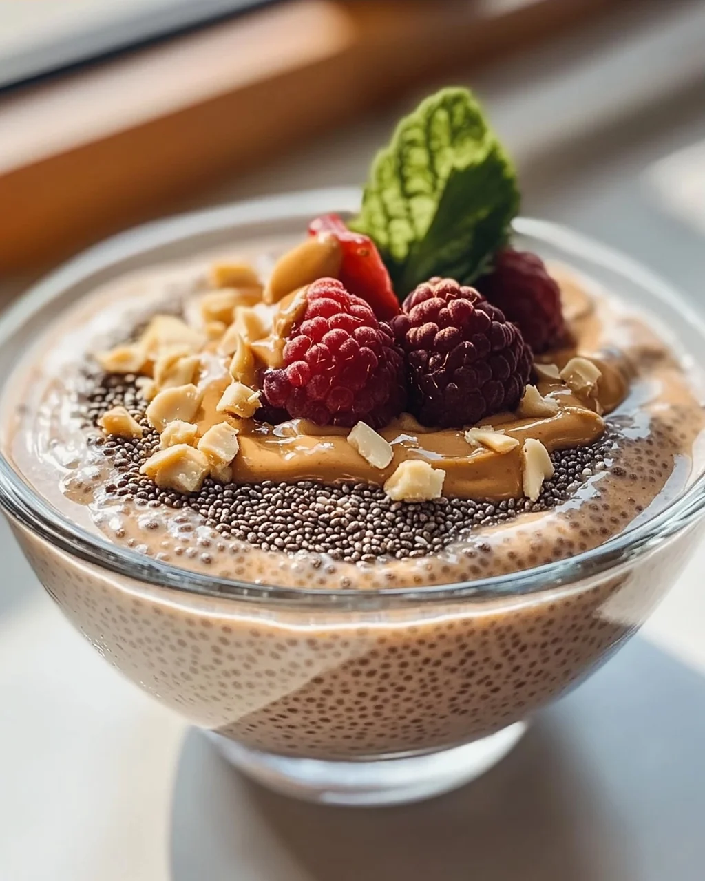 Proteinreicher Erdnussbutter Chia Pudding: Dein Power-Frühstück!
