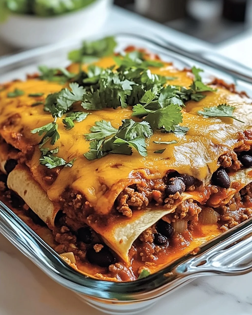 Rindfleisch-Enchilada-Auflauf für die ganze Familie