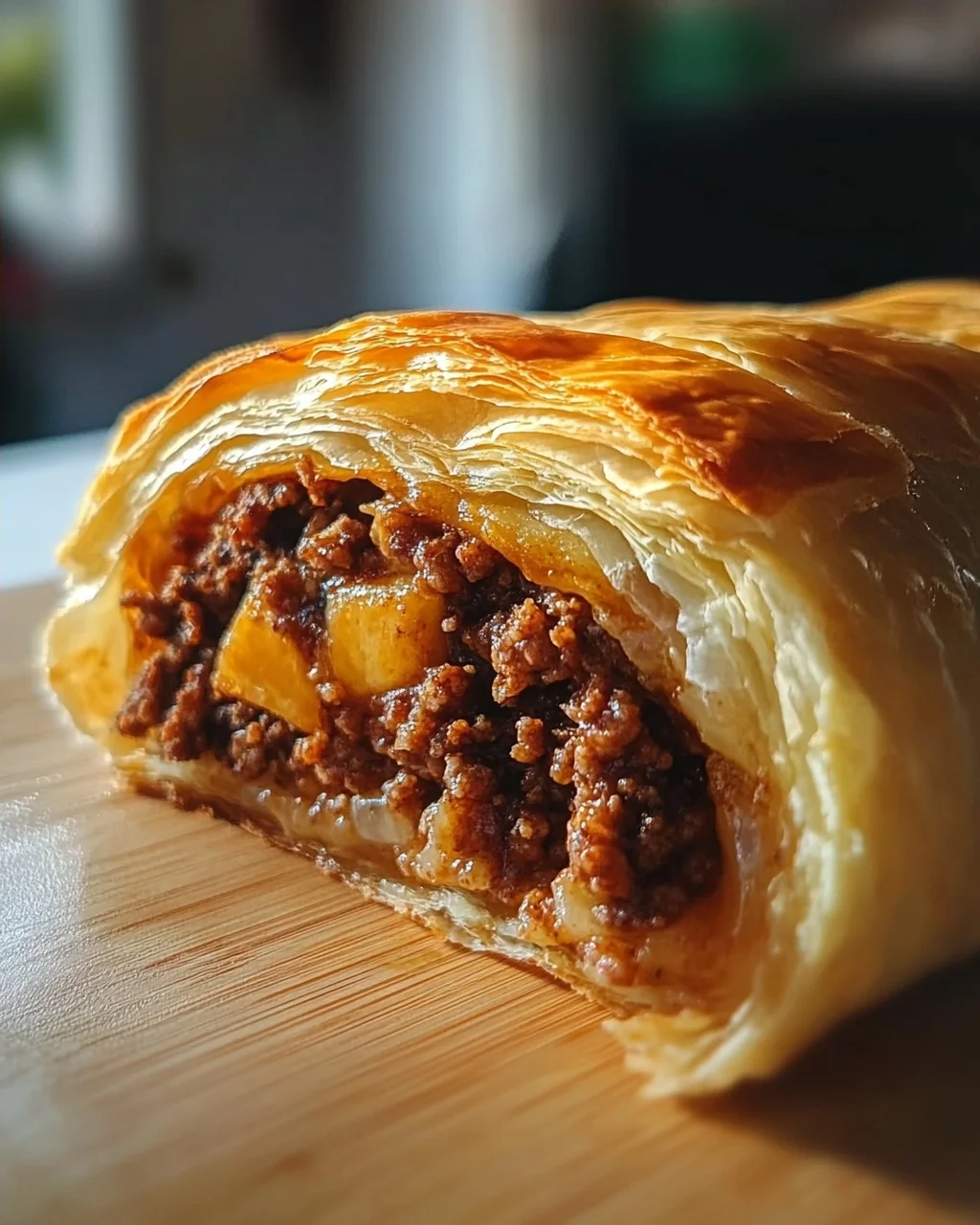 Saftige Hackfleisch-Käse-Rolle im Blätterteig – Einfach lecker!