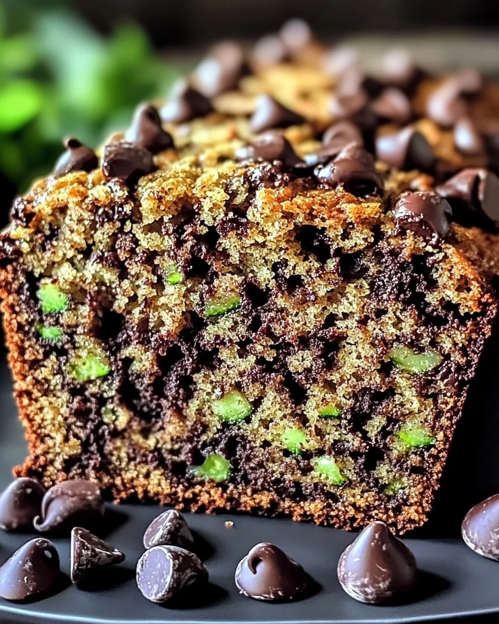 Saftiges Schokoladenstückchen Zucchini Brot
