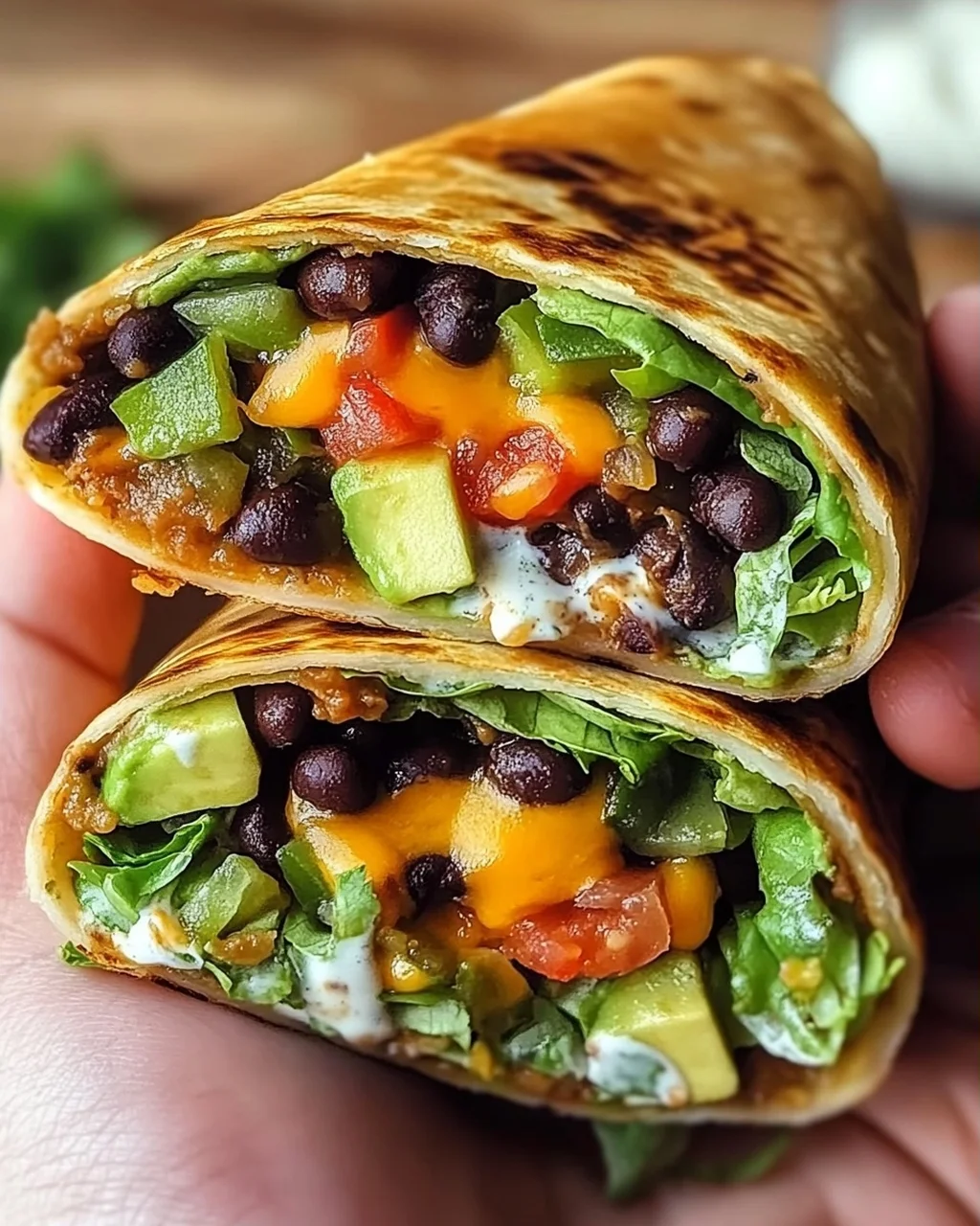 Schwarzbohnen Crunch Wrap in nur 20 Minuten
