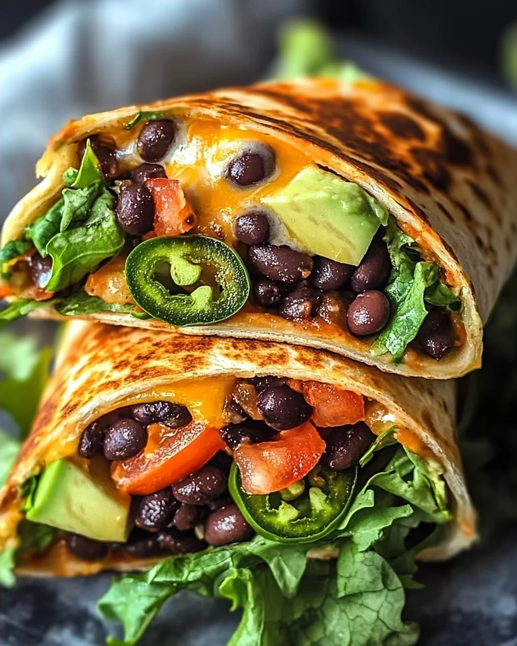 Schwarzbohnen Crunch Wrap in nur 20 Minuten