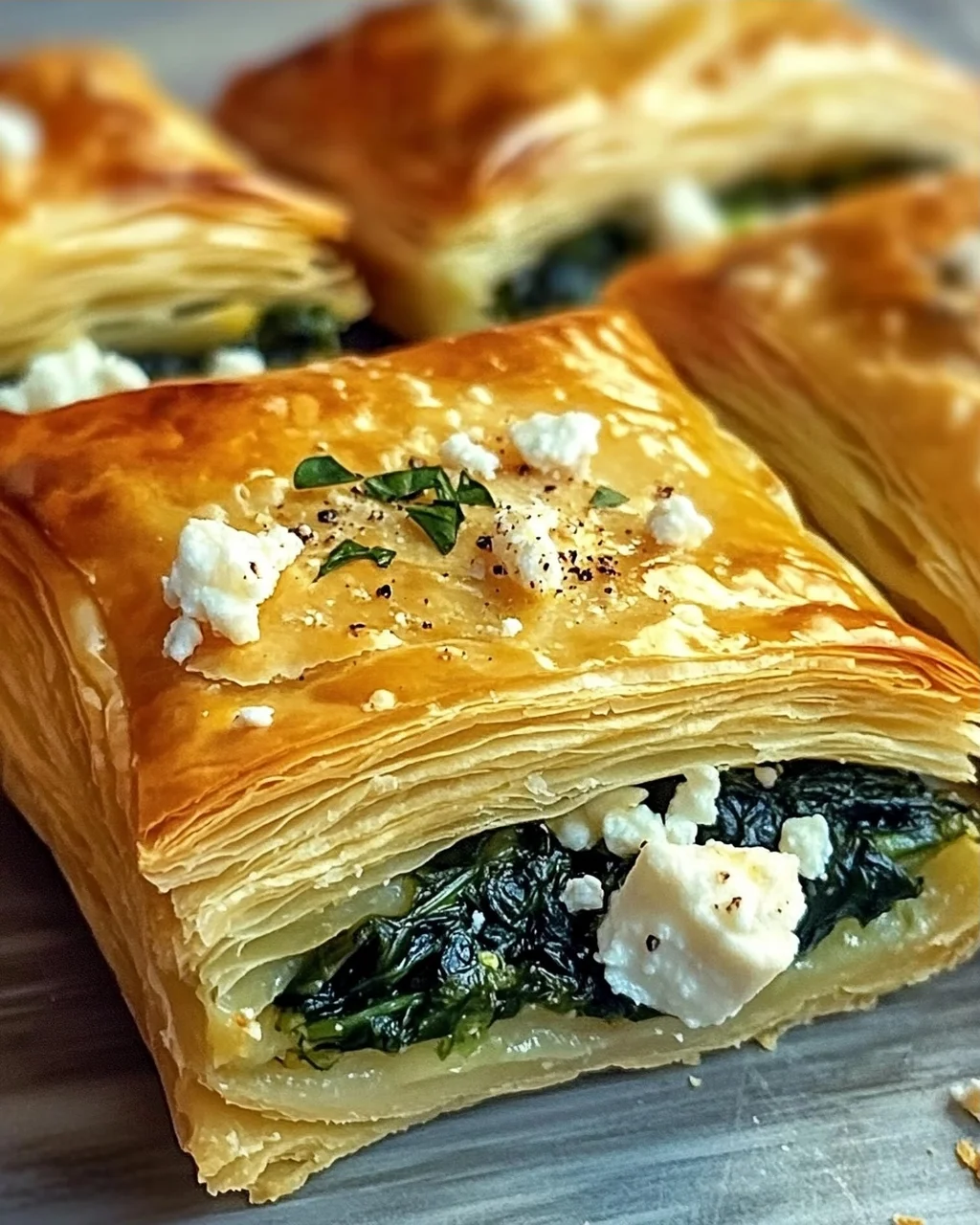 Spinat Feta Blätterteig zum Verlieben