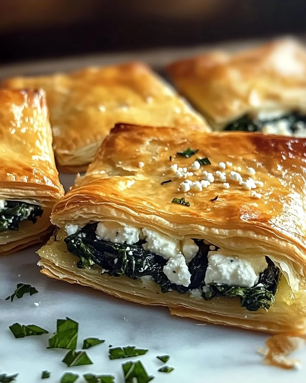 Spinat Feta Blätterteig zum Verlieben